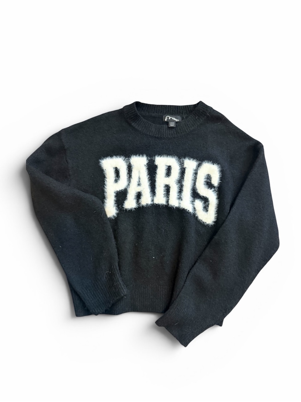 Art Class girls Paris long sleeve soft sweater size large 10/12 black NWOT